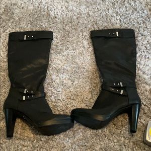 Sbicca Black Heeled Boots